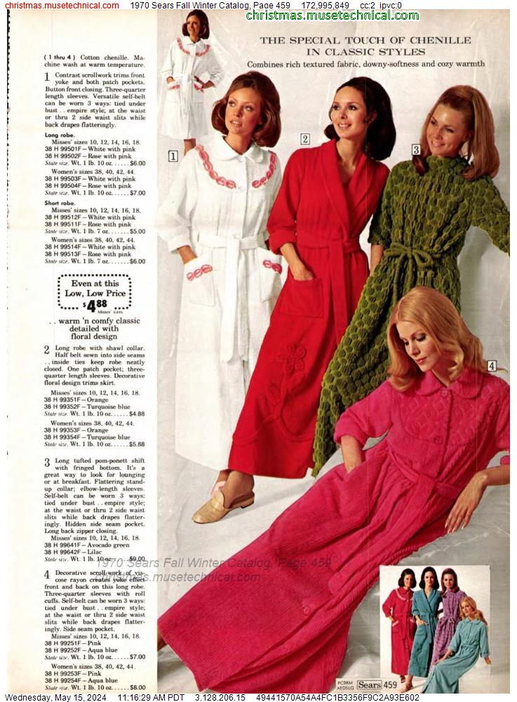 1970 Sears Fall Winter Catalog, Page 459