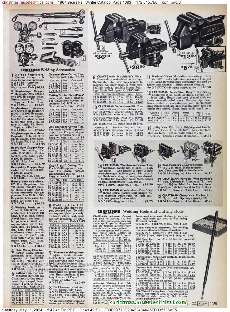 1967 Sears Fall Winter Catalog, Page 1083
