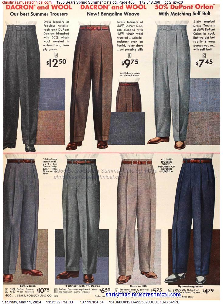 1955 Sears Spring Summer Catalog, Page 406