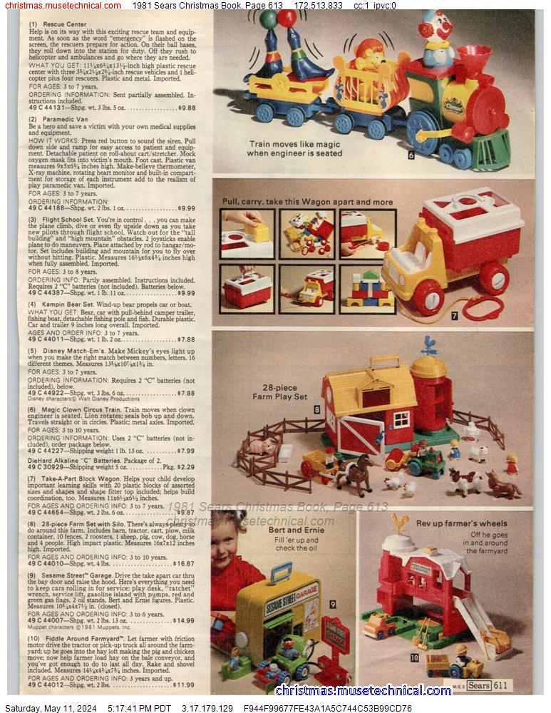 1981 Sears Christmas Book, Page 613