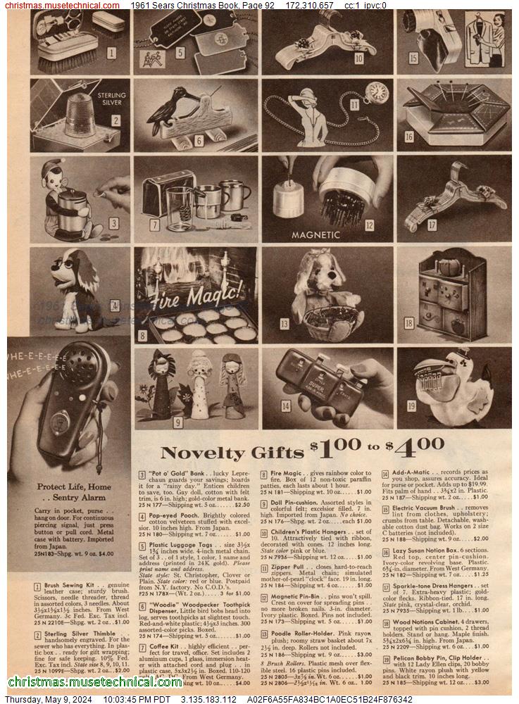 1961 Sears Christmas Book, Page 92