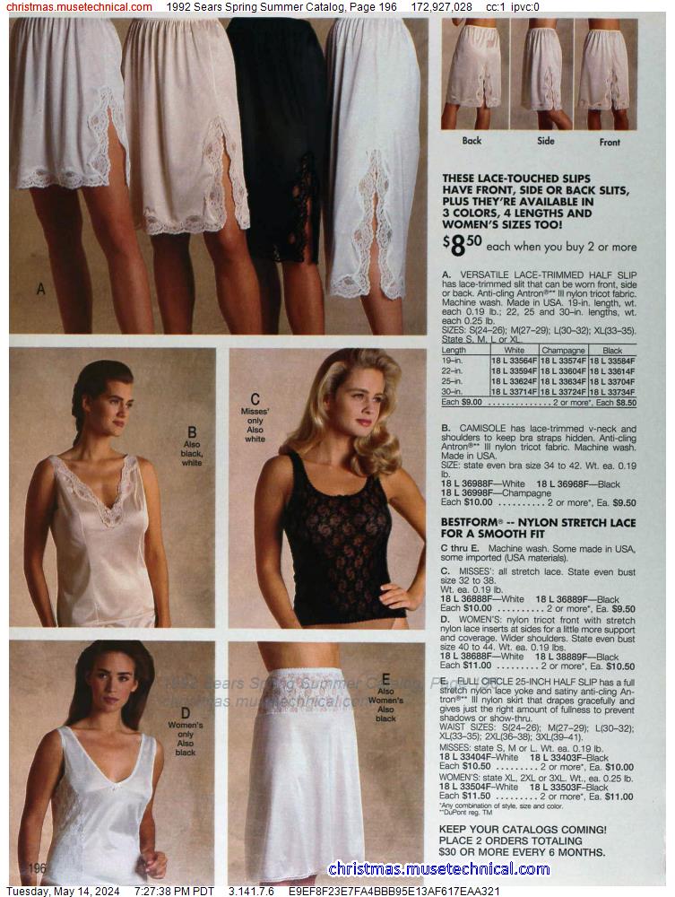1992 Sears Spring Summer Catalog, Page 196