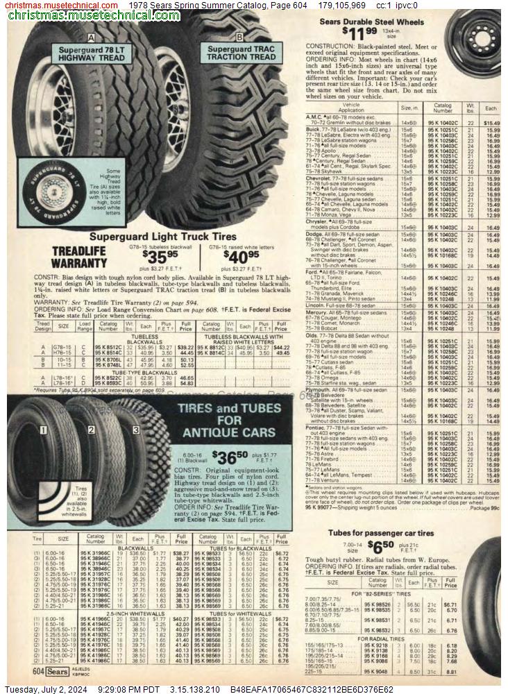 1978 Sears Spring Summer Catalog, Page 604