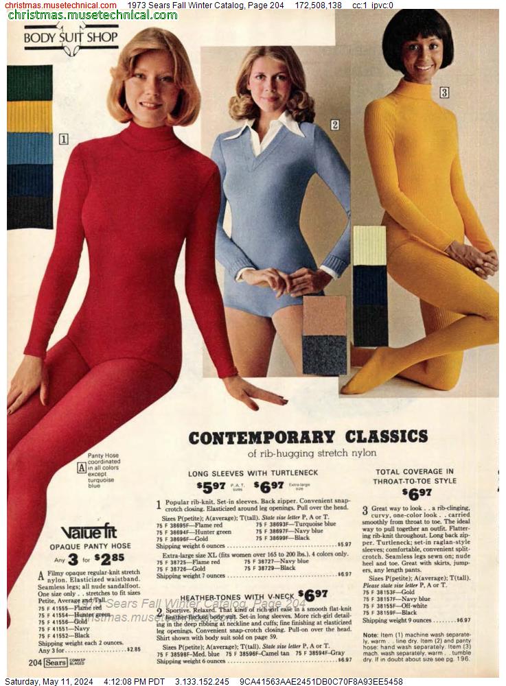 1973 Sears Fall Winter Catalog, Page 204