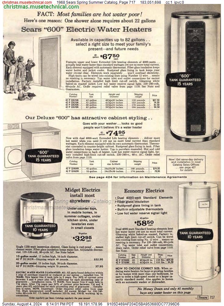 1968 Sears Spring Summer Catalog, Page 717