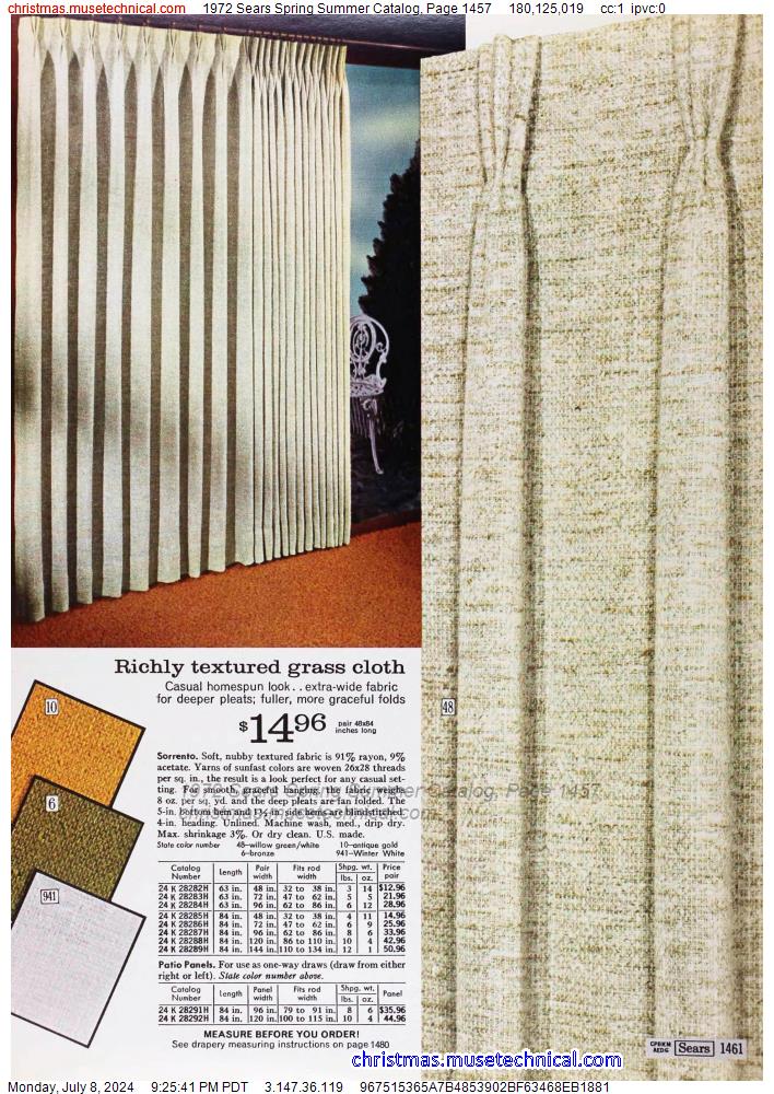 1972 Sears Spring Summer Catalog, Page 1457