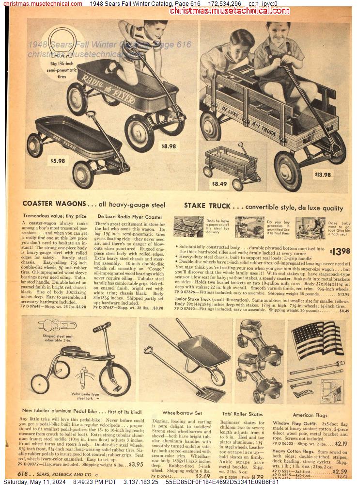 1948 Sears Fall Winter Catalog, Page 616