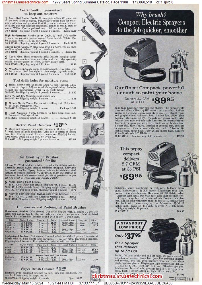 1972 Sears Spring Summer Catalog, Page 1108
