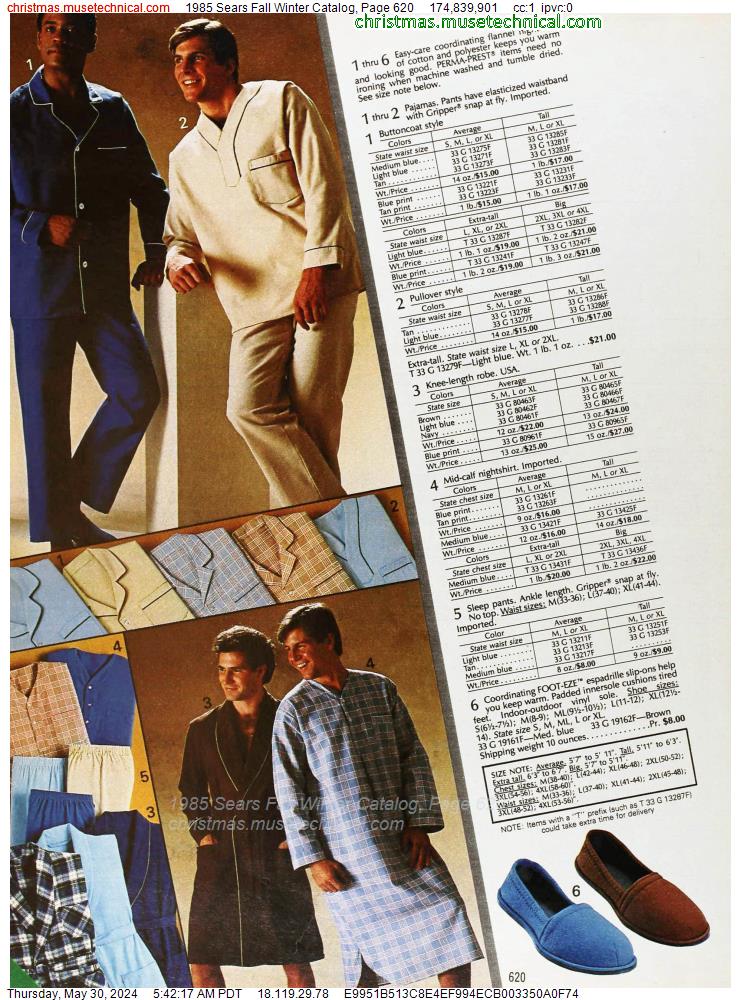1985 Sears Fall Winter Catalog, Page 620