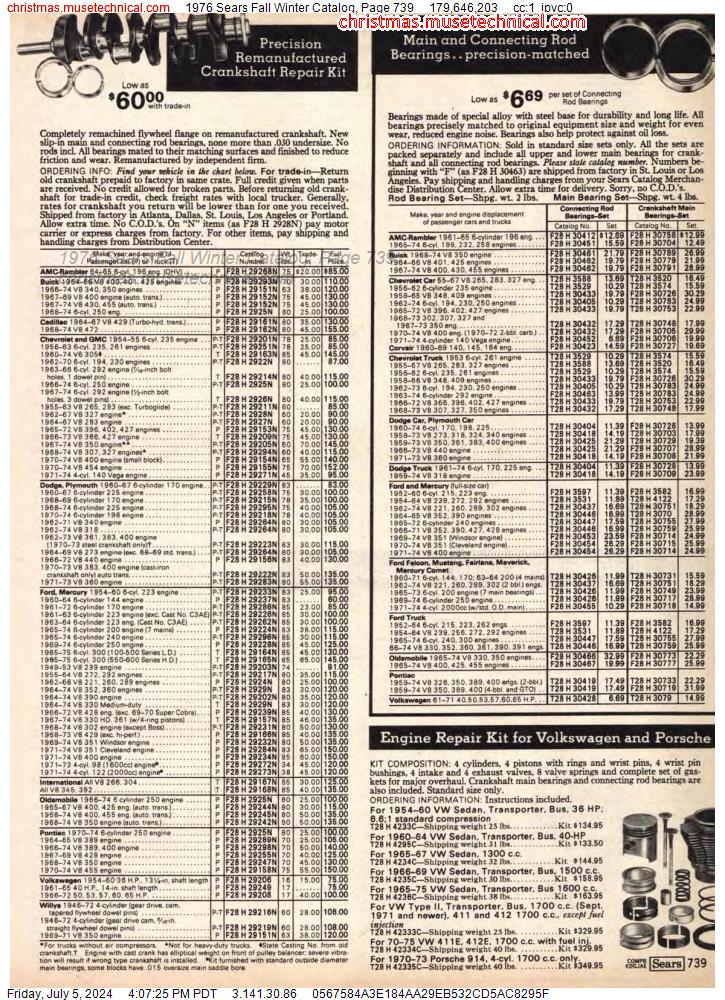 1976 Sears Fall Winter Catalog, Page 739