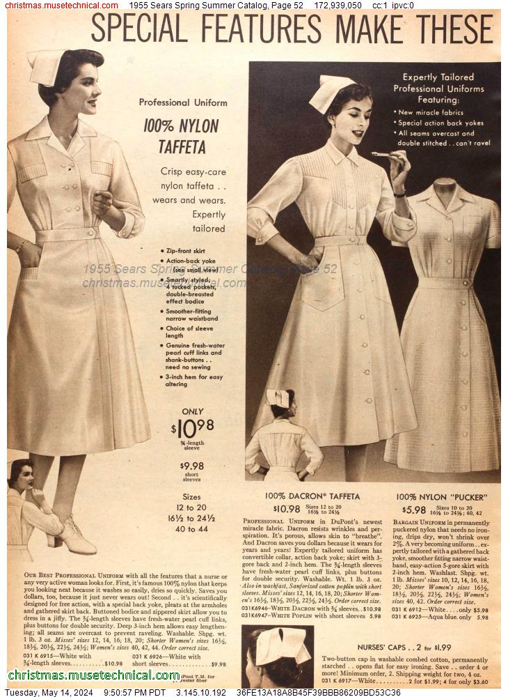 1955 Sears Spring Summer Catalog, Page 52