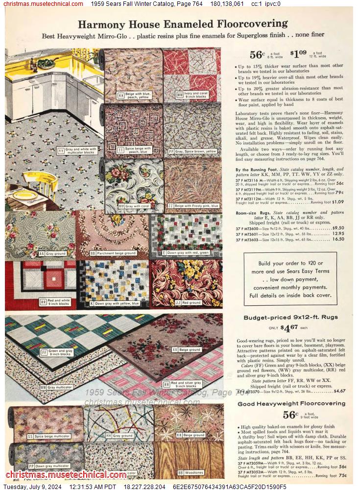 1959 Sears Fall Winter Catalog, Page 764