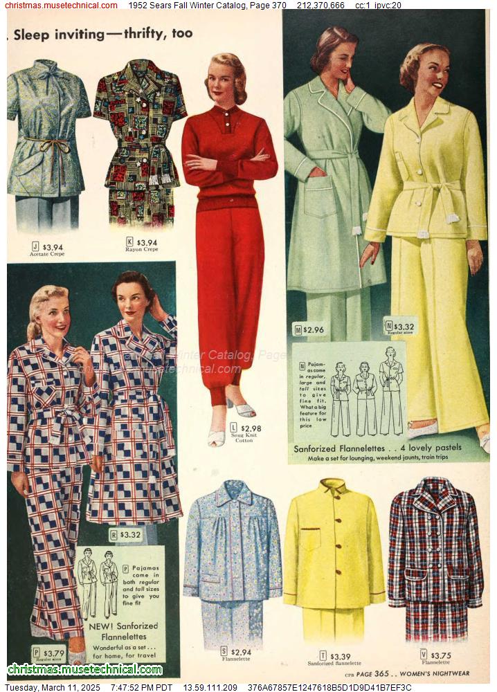 1952 Sears Fall Winter Catalog, Page 370