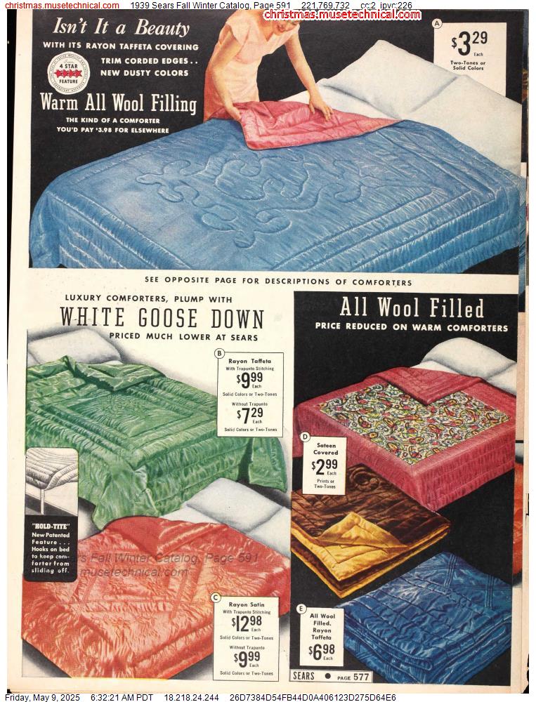 1939 Sears Fall Winter Catalog, Page 591