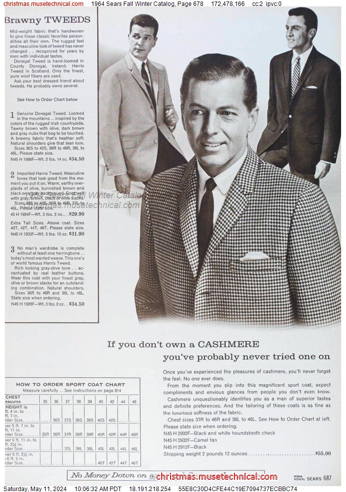1964 Sears Fall Winter Catalog, Page 678