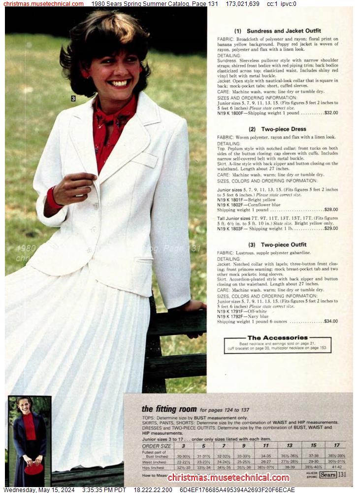 1980 Sears Spring Summer Catalog, Page 131