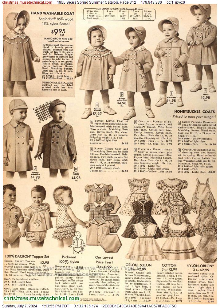 1955 Sears Spring Summer Catalog, Page 312