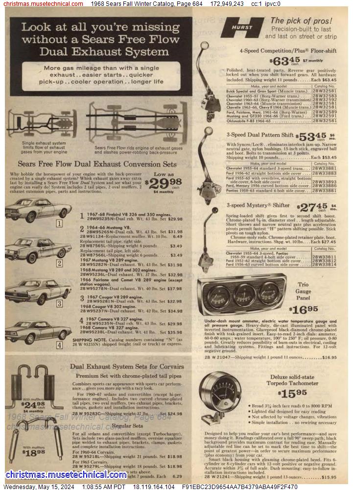 1968 Sears Fall Winter Catalog, Page 684