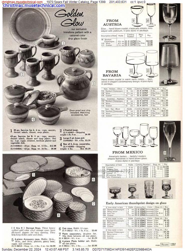 1970 Sears Fall Winter Catalog, Page 1399