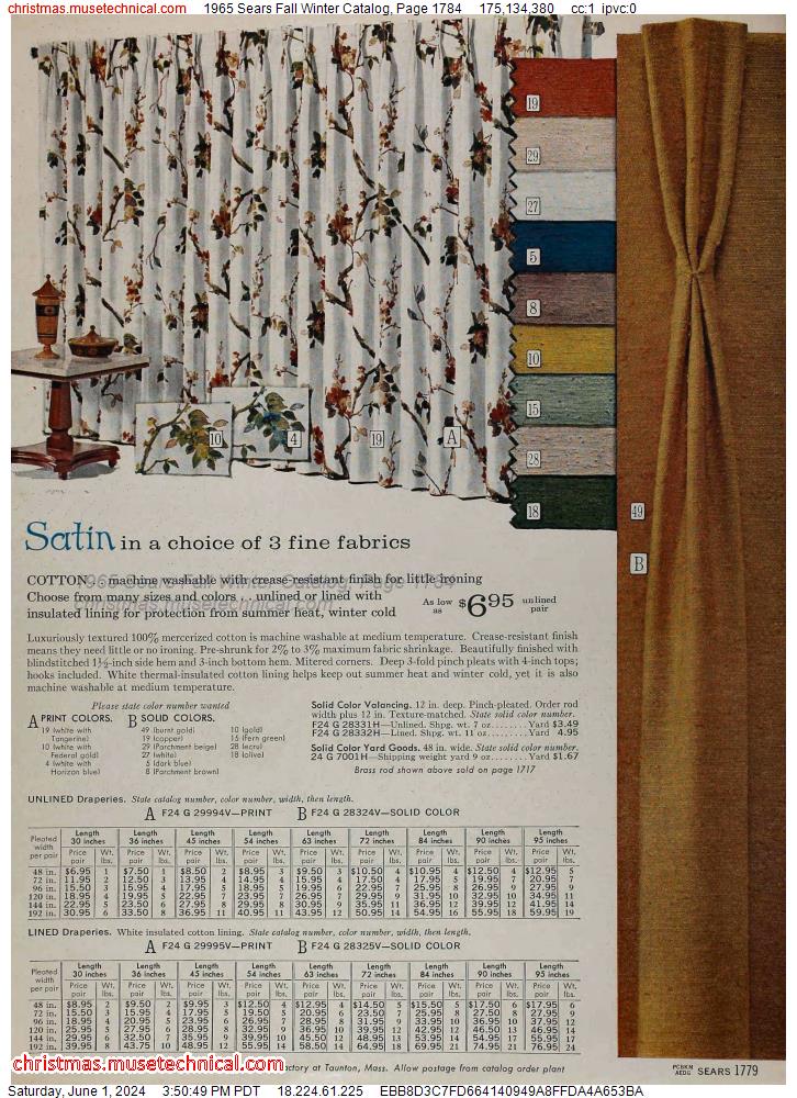 1965 Sears Fall Winter Catalog, Page 1784