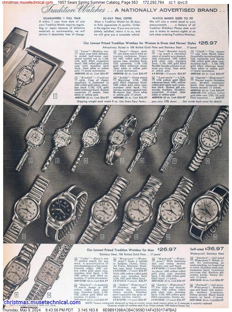 1957 Sears Spring Summer Catalog, Page 563