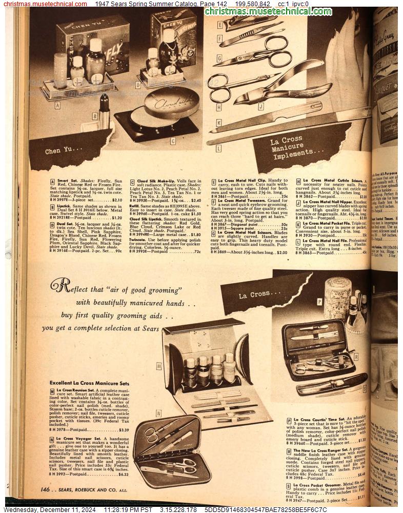 1947 Sears Spring Summer Catalog, Page 142