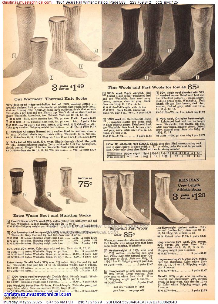 1961 Sears Fall Winter Catalog, Page 583