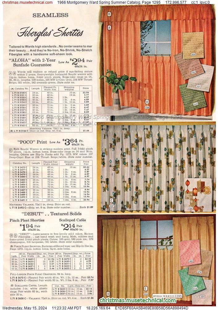 1966 Montgomery Ward Spring Summer Catalog, Page 1295