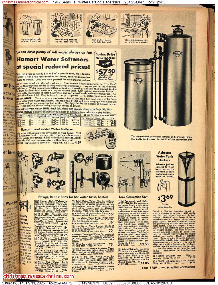 1947 Sears Fall Winter Catalog, Page 1181