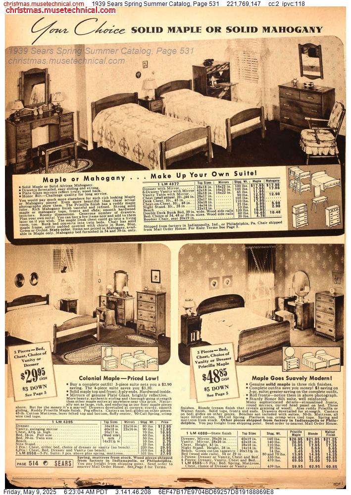 1939 Sears Spring Summer Catalog, Page 531