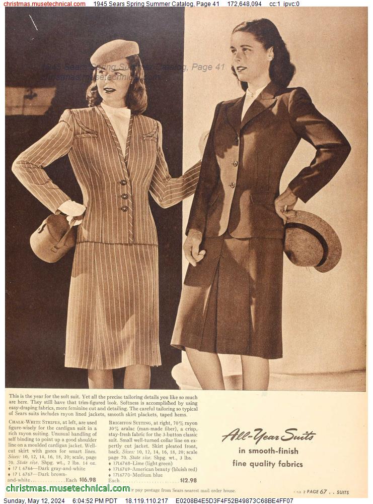1945 Sears Spring Summer Catalog, Page 41