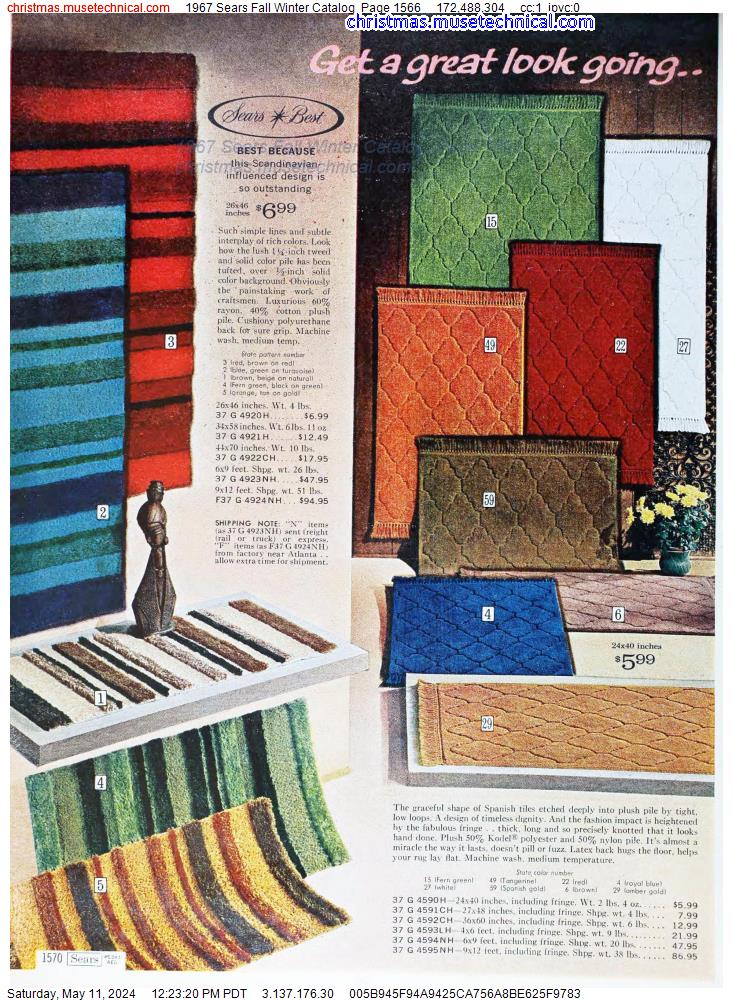 1967 Sears Fall Winter Catalog, Page 1566
