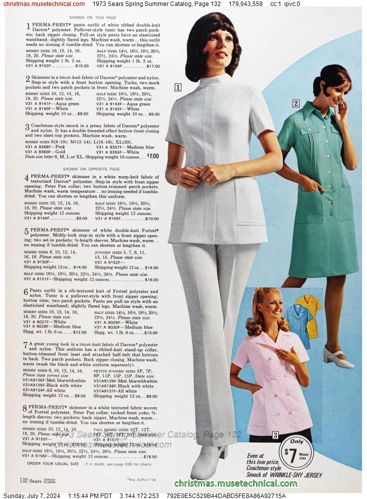 1973 Sears Spring Summer Catalog, Page 132