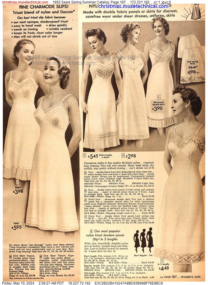 1955 Sears Spring Summer Catalog, Page 187