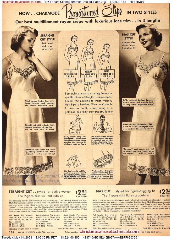 1951 Sears Spring Summer Catalog, Page 285