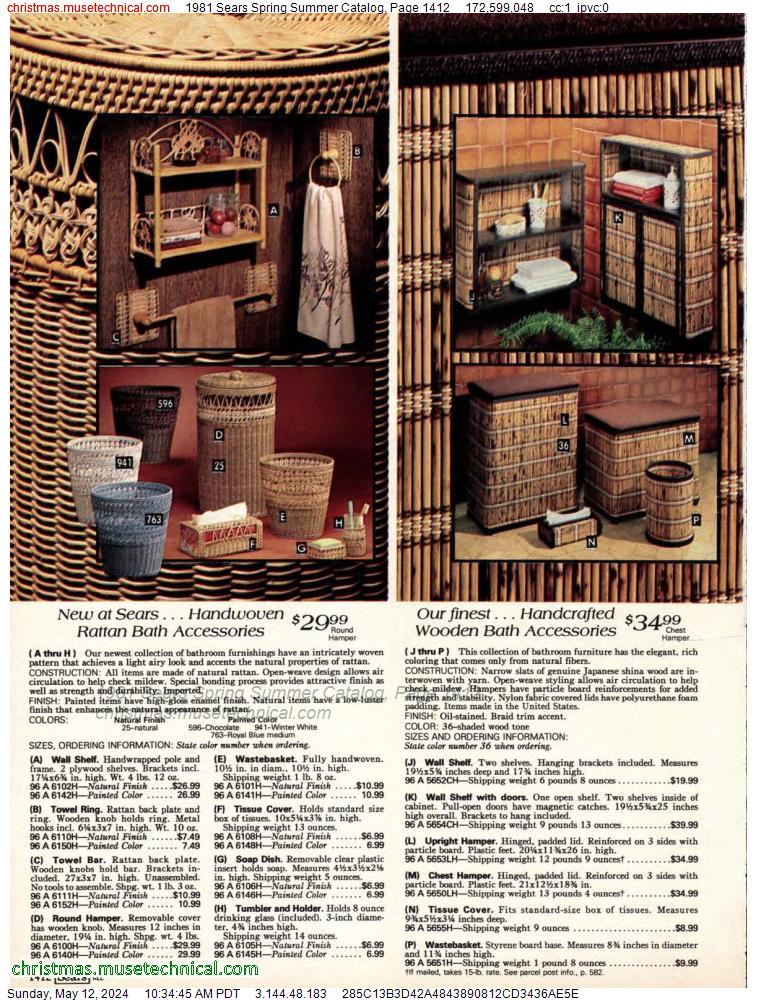 1981 Sears Spring Summer Catalog, Page 1412