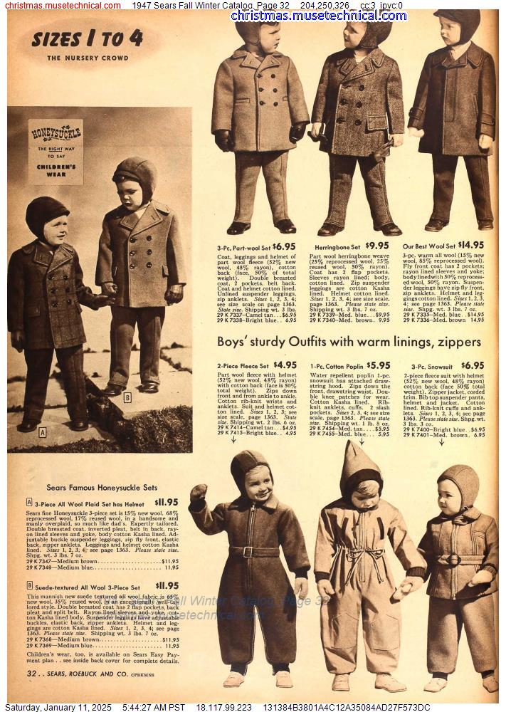 1947 Sears Fall Winter Catalog, Page 32