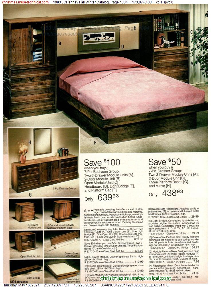 1983 JCPenney Fall Winter Catalog, Page 1304