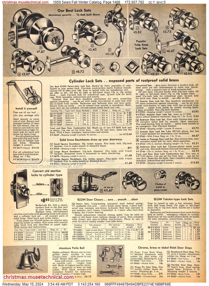 1959 Sears Fall Winter Catalog, Page 1466