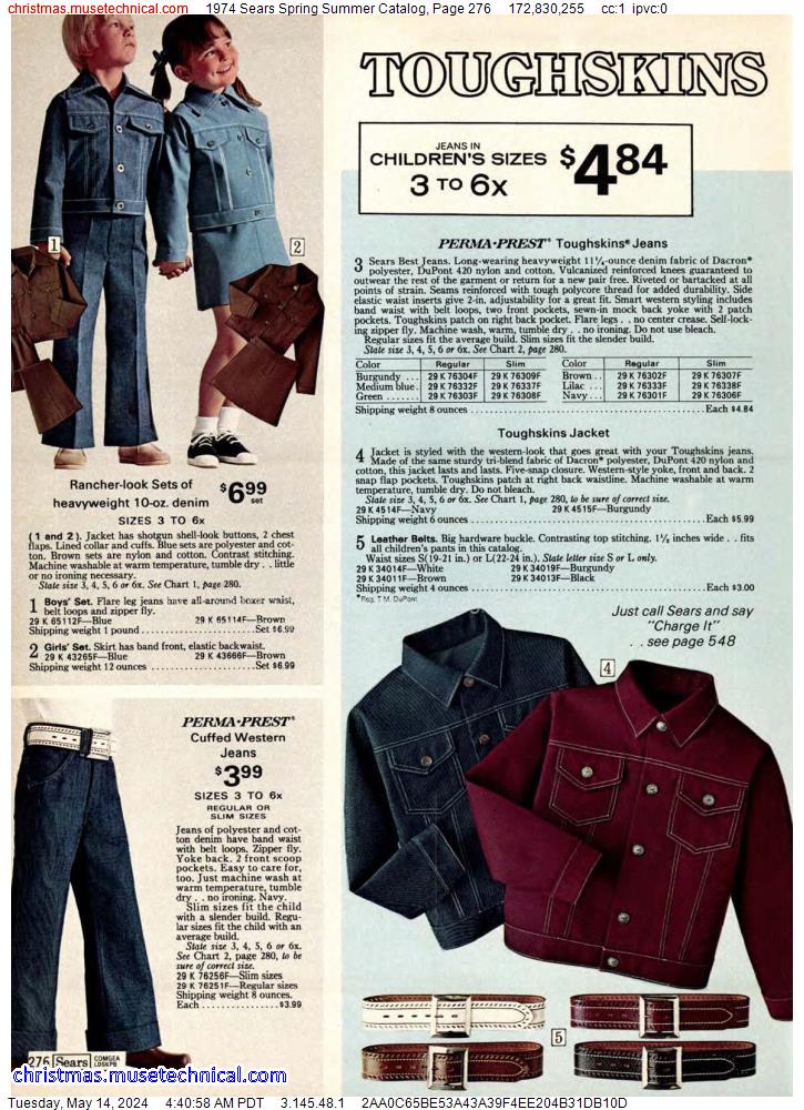 1974 Sears Spring Summer Catalog, Page 276