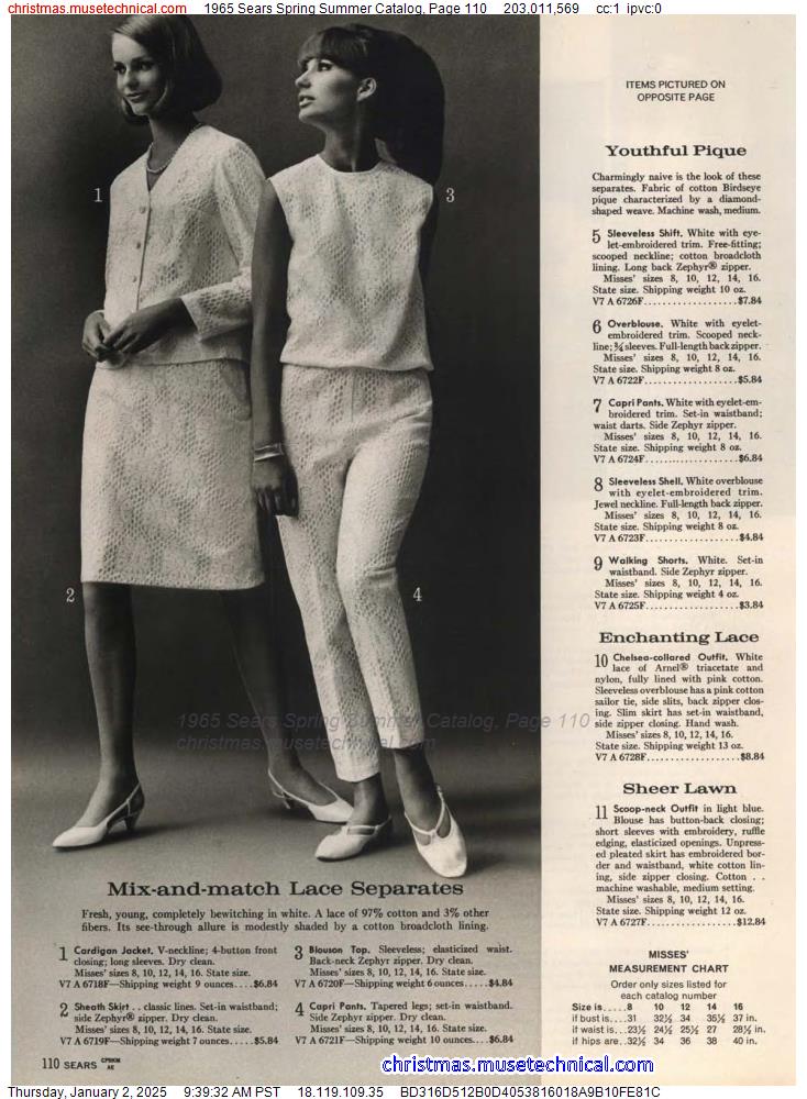 1965 Sears Spring Summer Catalog, Page 110