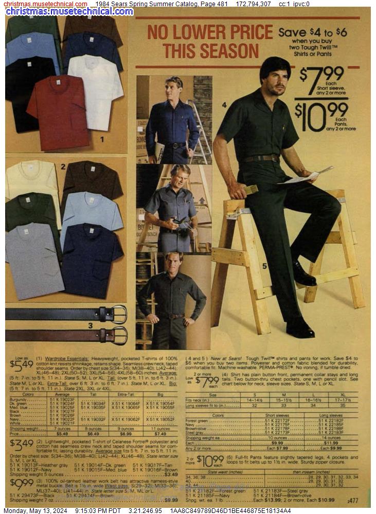 1984 Sears Spring Summer Catalog, Page 481