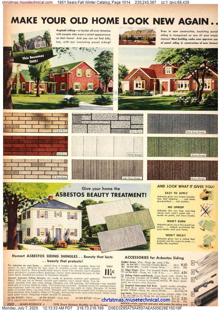 1951 Sears Fall Winter Catalog, Page 1014