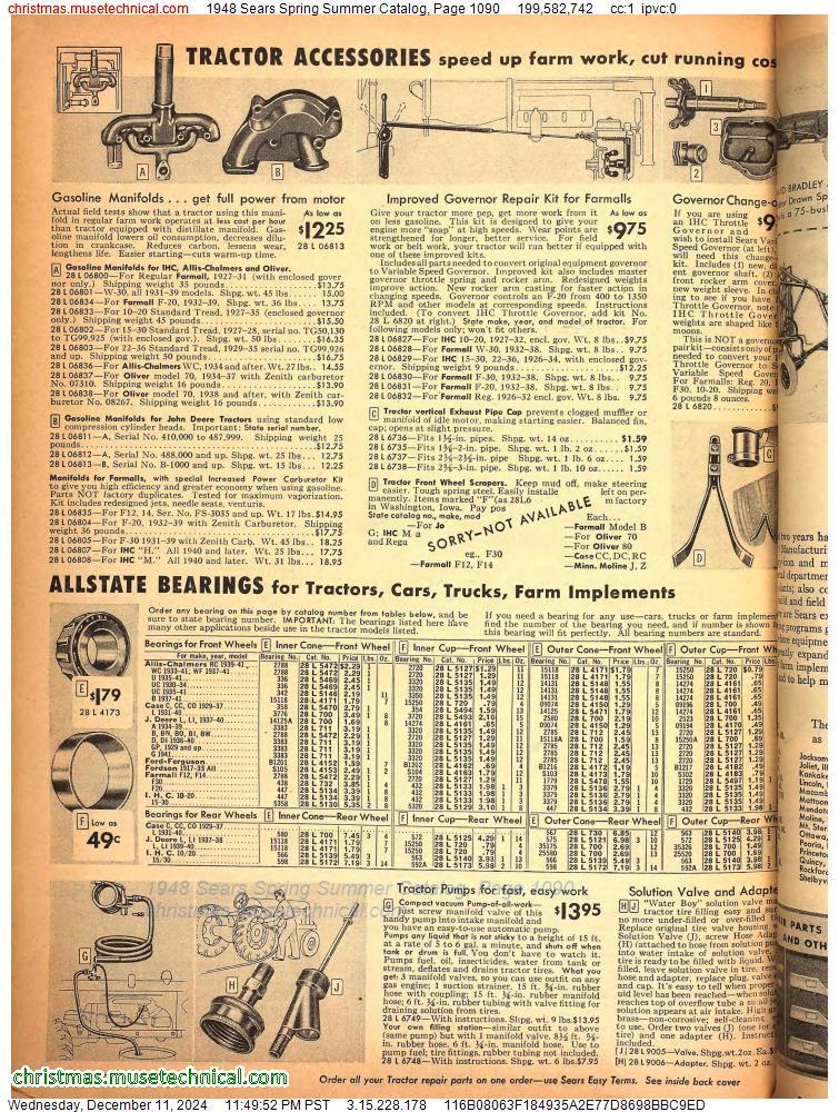 1948 Sears Spring Summer Catalog, Page 1090