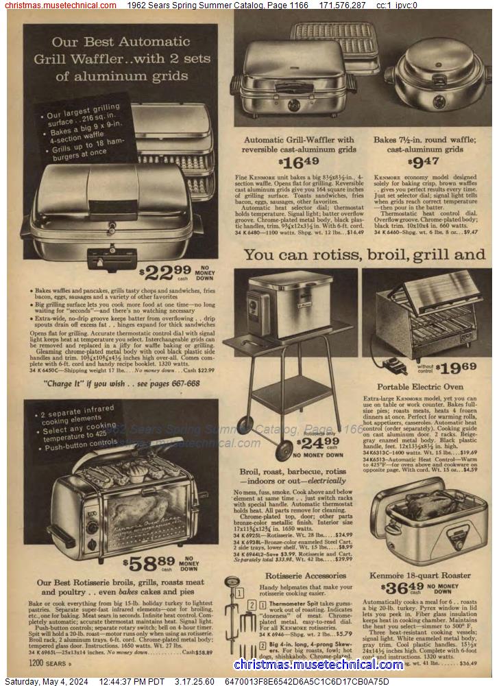 1962 Sears Spring Summer Catalog, Page 1166