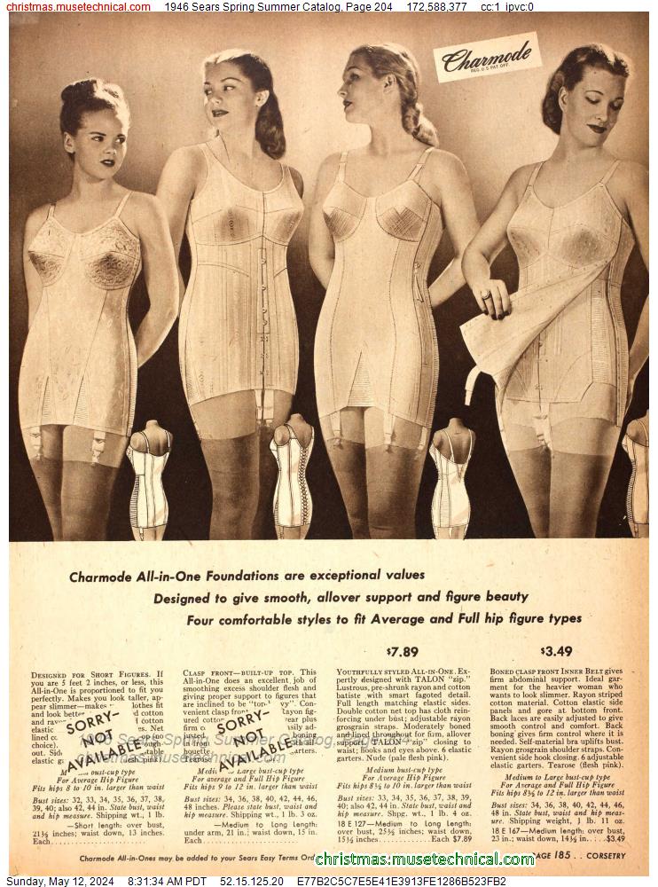 1946 Sears Spring Summer Catalog, Page 204