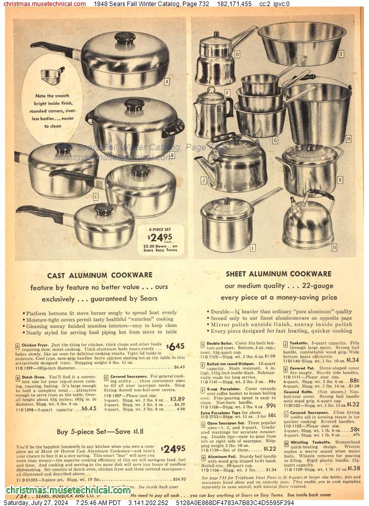 1948 Sears Fall Winter Catalog, Page 732