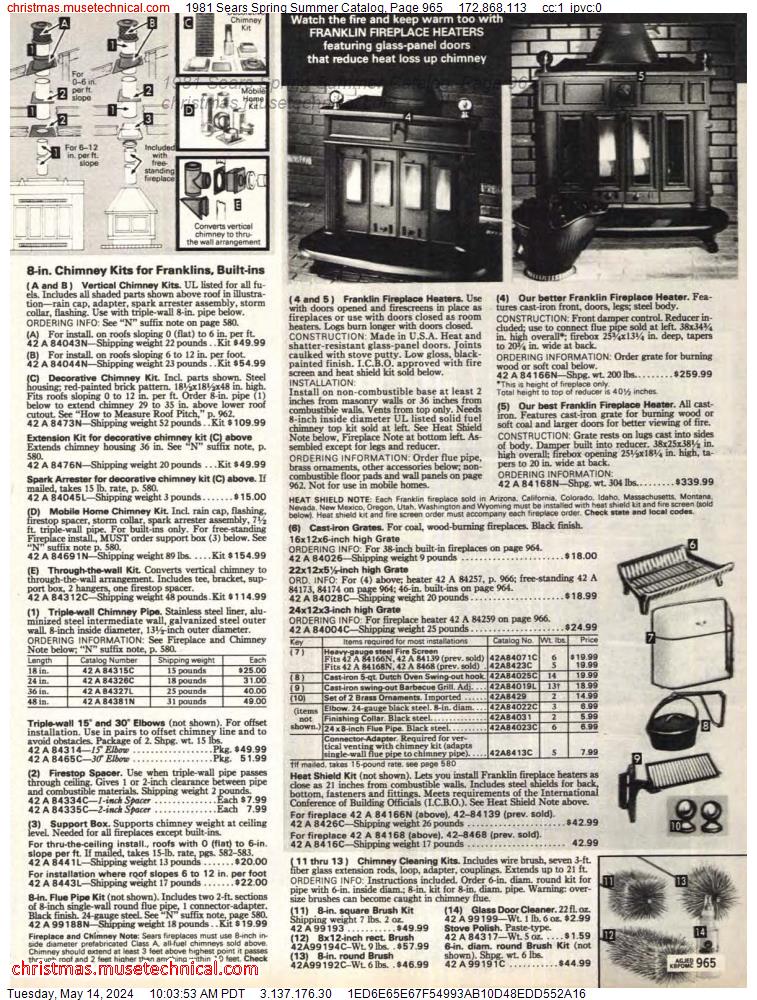 1981 Sears Spring Summer Catalog, Page 965