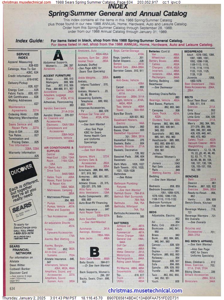 1988 Sears Spring Summer Catalog, Page 634