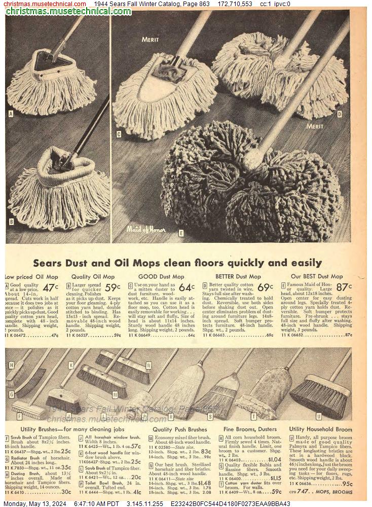 1944 Sears Fall Winter Catalog, Page 863